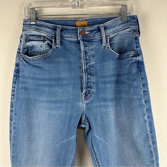 Mother Layover The Tripper Ankle Fray Button Fly Denim Jeans Size 30 - Picture 2 of 12